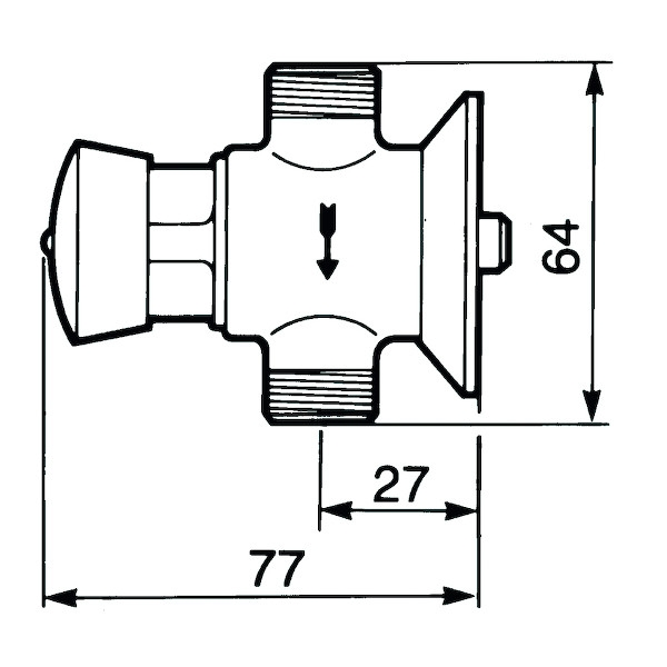 Mitigeur mural Robinet urinoir 12 - g1/2" - PRESTO