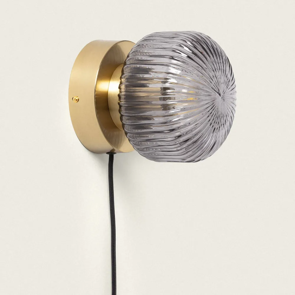 Applique murale en métal et verre avec éclairage LED Windsor Style moderne