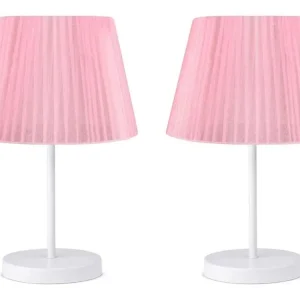 Lot De 2 Veilleuses 37 Cm. Rose, Type E 27 Max 60 W