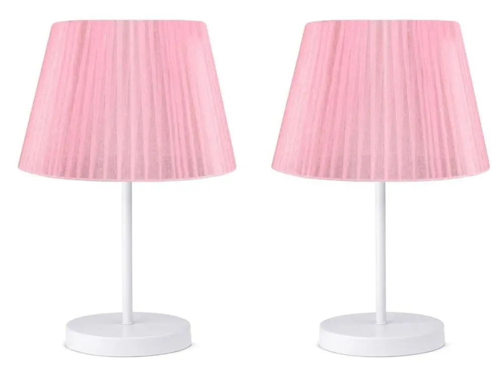 Lot De 2 Veilleuses 37 Cm. Rose, Type E 27 Max 60 W