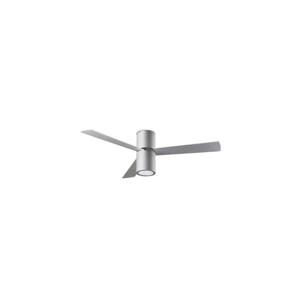 Ventilateur de plafond gris 132 cm, pales réversibles, moteur AC, LED. avec moteur à courant continu