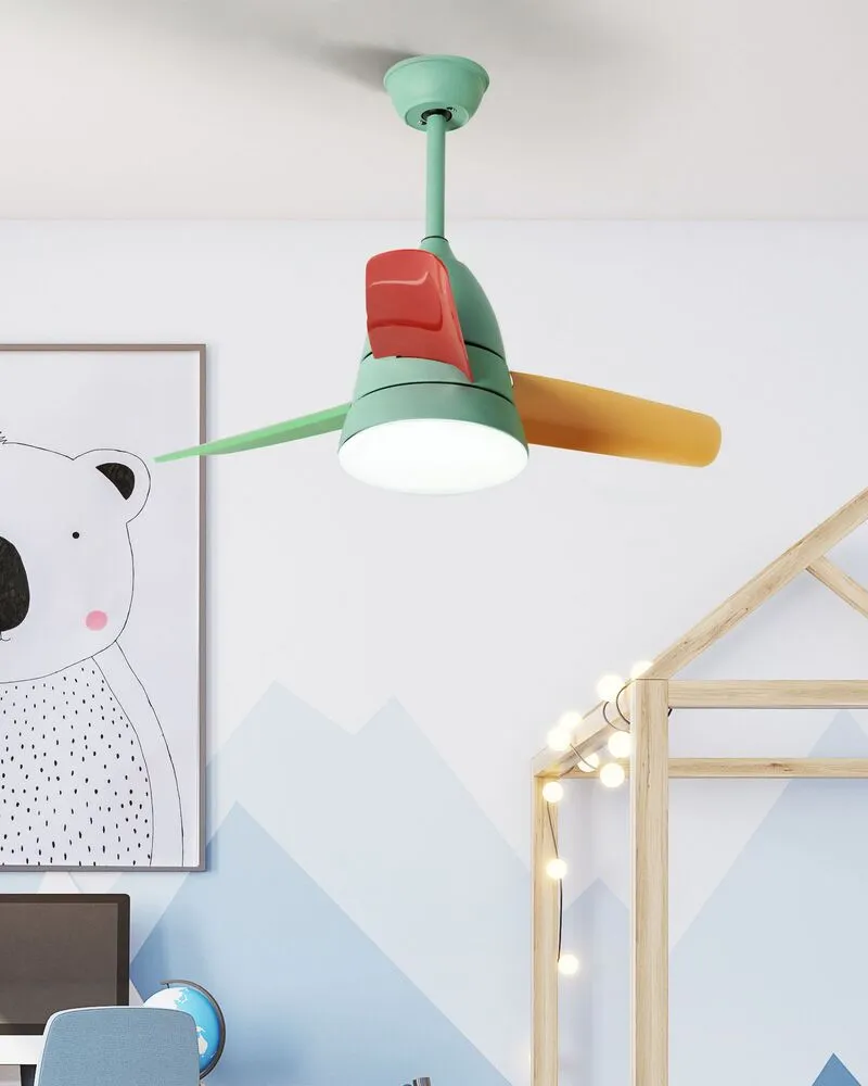 Ventilateur de plafond silencieux Ventilateur de plafond avec lumière multicolore STRAWBERRY