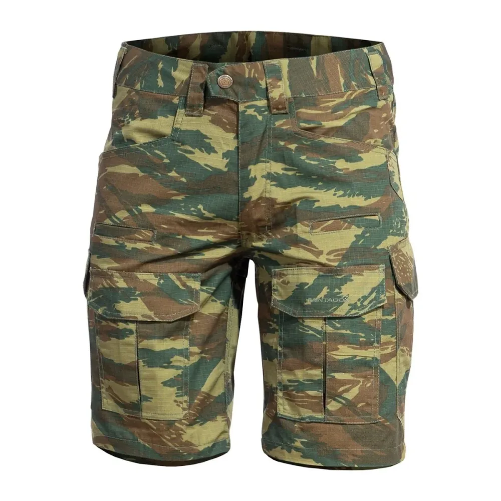 Pantalon court PENTAGON Lycos ripstop bermuda tripartite couture poches renforcées