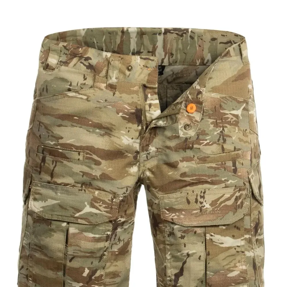 Pantalon court PENTAGON Lycos ripstop bermuda tripartite couture poches renforcées