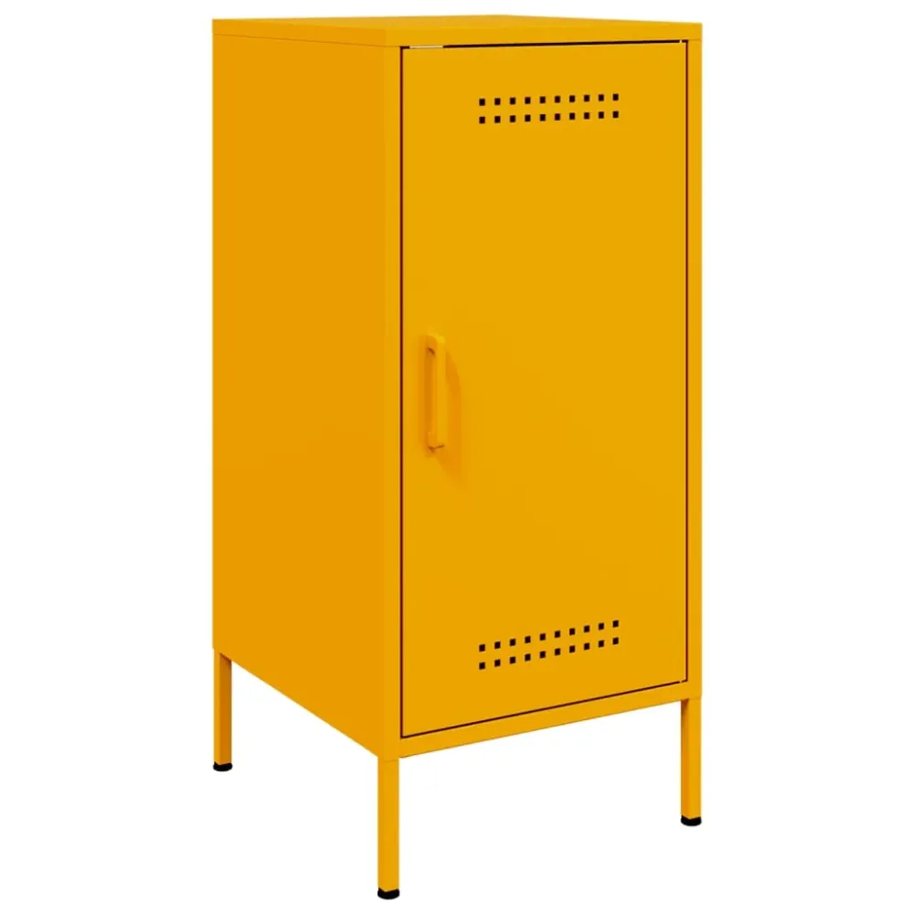 Premium Anti-Rouille Buffet bahut commode armoire meuble de rangement organisateur cuisine salle de séjour salon jaune mou...