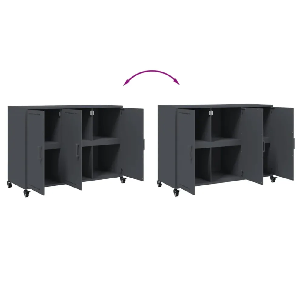 Premium Anti-Rouille Buffet bahut commode armoire meuble de rangement organisateur cuisine salle de séjour salon 100,5 x 3...
