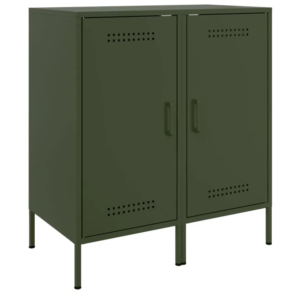 Buffet bahut commode armoire meuble de rangement organisateur cuisine salle de séjour salons lot de 2 olive 36 x 39 x 79 c...