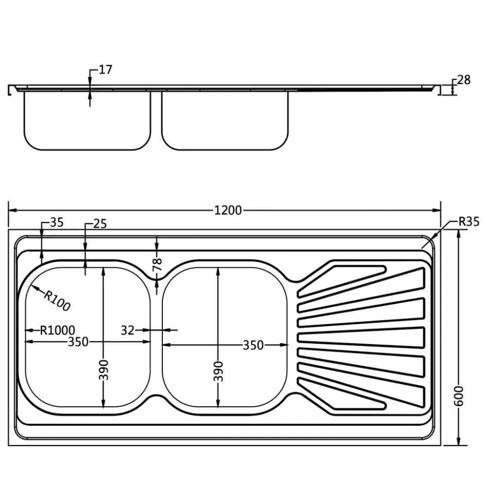 Evier de cuisine à duo lavabo évier encastré lavabo de cuisine lavabo encastré maison intérieur argenté 120 cm acier inoxy...