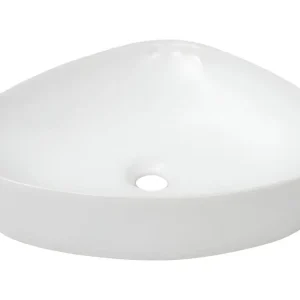 Evier triangulaire céramique lavabo lave-mains salle de bain 50,5 cm blanc 02_0002532