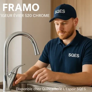 FRAMO Mitigeur EVIER 520 CHROME - Robinetterie Italienne Privilégié