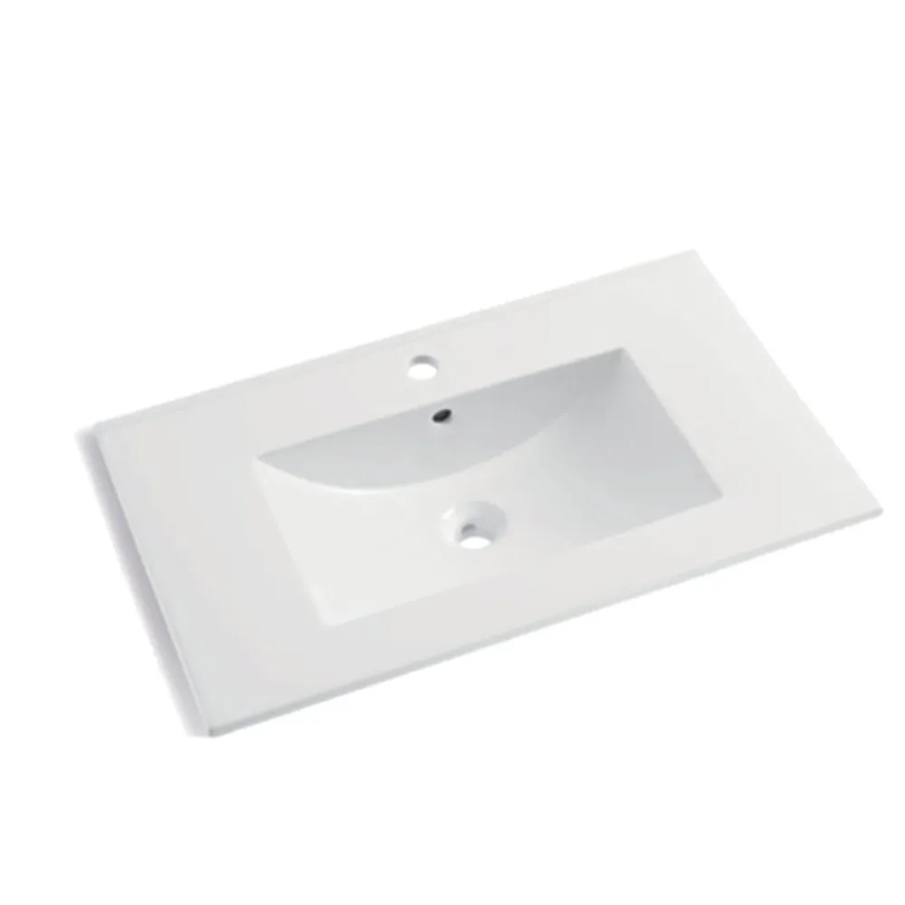 Lavabo en céramique à encastrer dans la salle de bain Montage sous Plan