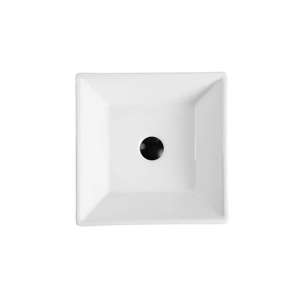 Lavabo de salle de bain en céramique 405 x 405 x 120 mm