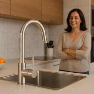 Mitigeur Évier Acier chromé Bec Orientable Série B200 FRAMO Italienne