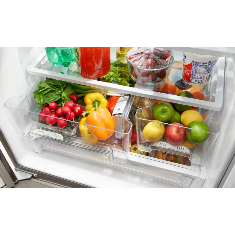 Whirlpool Réfrigérateur trois portes avec porte à deux battants amovible de 30 po, 19,7 pi. cu. avec distributeur externe...